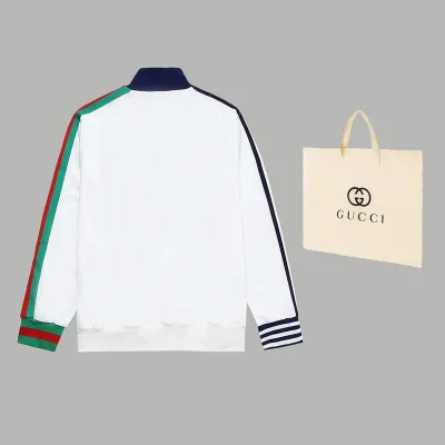 Олимпийка Gucci X Adidas With Colored Stripes "White" фото № 2