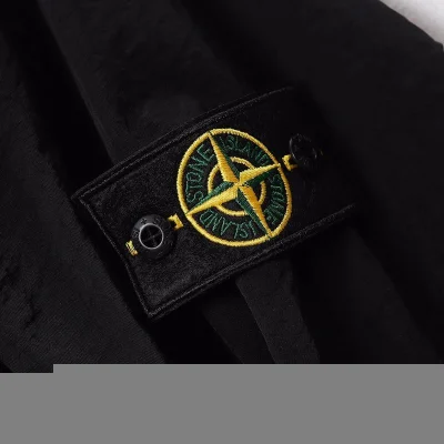 Олимпийка Stone Island With Logo ZIP "Black" фото № 8