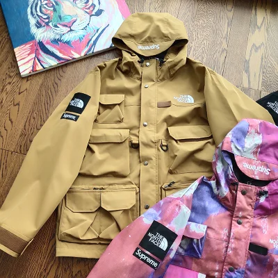 Куртка The North Face X Supreme Logo Large Pockets "Brown" фото № 5