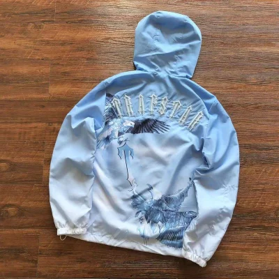 Ветровка Trapstar Logo And Eagles Print "Blue" фото № 2