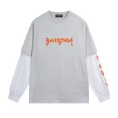 Футболка Balenciaga Double Long Sleeves "Gray"