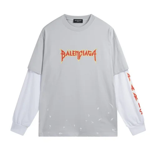 Футболка Balenciaga Double Long Sleeves "Gray"