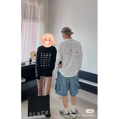 Лонгслив Balenciaga Different Logo Types "Black" фото № 2