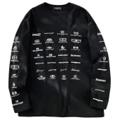 Лонгслив Balenciaga Different Logo Types "Black"
