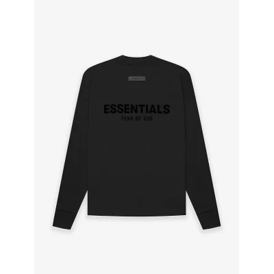 Лонгслив Fear Of God With Logo Essentials "Black" фото № 4