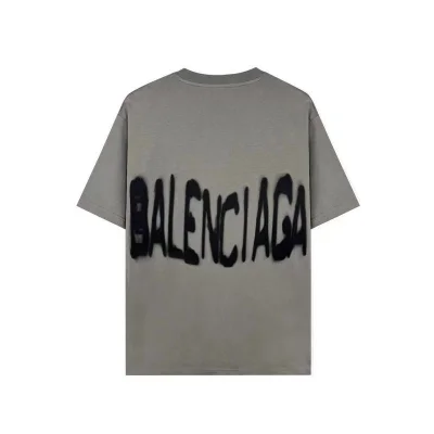 Футболка GUCCI x Balenciaga Blurred Inscription "Grey" фото № 2