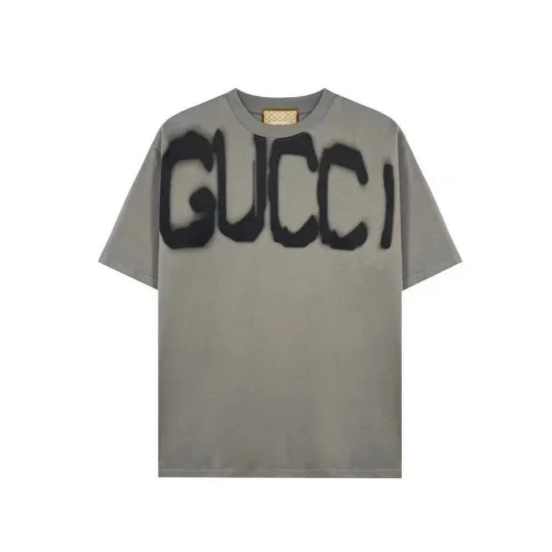 Футболка GUCCI x Balenciaga Blurred Inscription "Grey"
