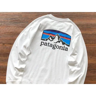 Лонгслив Patagonia Mountain View Back Print "White" фото № 2 Лонгслив Patagonia Mountain View Back Print "White" фото № 2