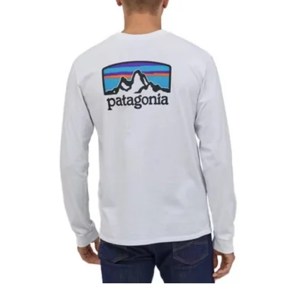 Лонгслив Patagonia Mountain View Back Print "White" фото № 6 Лонгслив Patagonia Mountain View Back Print "White" фото № 6