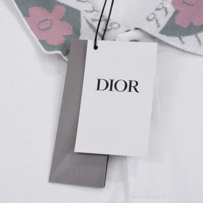 Поло Dior With Flower Pattern "White" фото № 3 Поло Dior With Flower Pattern "White" фото № 3