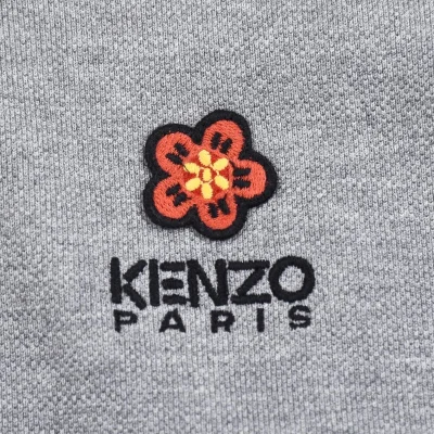 Поло Kenzo Small Logo And Flower "Gray" фото № 2