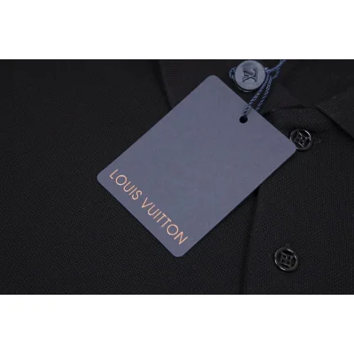 Поло Louis Vuitton With An Inscription On The Pocket "Black" фото № 2
