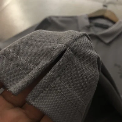 Поло Prada With Small Emblems "Gray" фото № 8