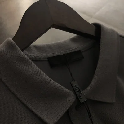 Поло Prada With Small Emblems "Gray" фото № 7