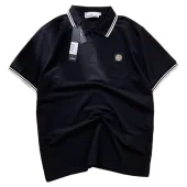 Поло Stone Island With Edging And Black Logo "Black"