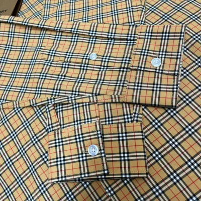 Рубашка Burberry Red And Contrast Lines Squares Print "Beige" фото № 7 Рубашка Burberry Red And Contrast Lines Squares Print "Beige" фото № 7