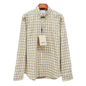 Рубашка Burberry Red And Contrast Lines Squares Print "Beige"