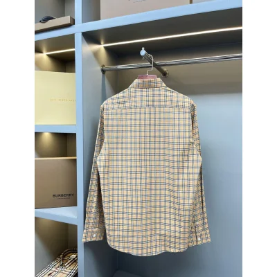 Рубашка Burberry Red And Contrast Lines Squares Print "Beige" фото № 5 Рубашка Burberry Red And Contrast Lines Squares Print "Beige" фото № 5