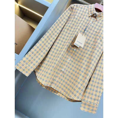 Рубашка Burberry Red And Contrast Lines Squares Print "Beige" фото № 4 Рубашка Burberry Red And Contrast Lines Squares Print "Beige" фото № 4