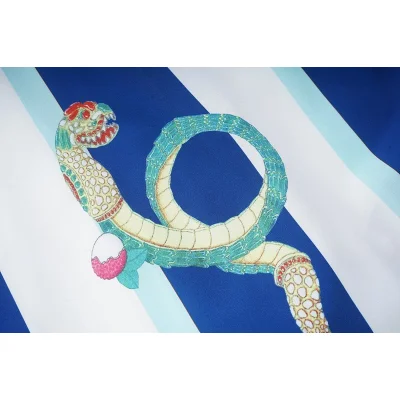 Рубашка Casablanca Short Sleeves Stripes Snakes «Blue White» фото № 3