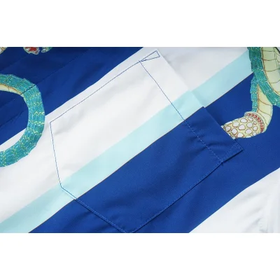 Рубашка Casablanca Short Sleeves Stripes Snakes «Blue White» фото № 4