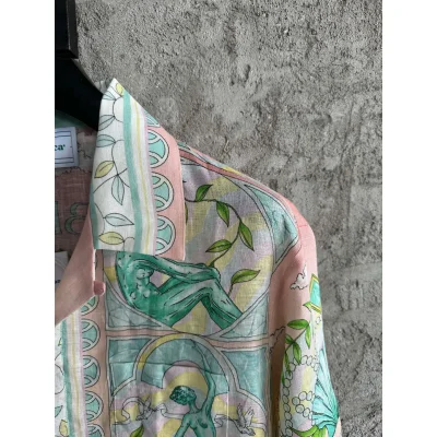 Рубашка Casablanca Green People And Backside Shell "Green" фото № 2