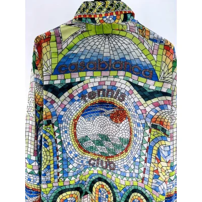 Рубашка Casablanca Mosaic Colorful Windows "Green" фото № 3 Рубашка Casablanca Mosaic Colorful Windows "Green" фото № 3