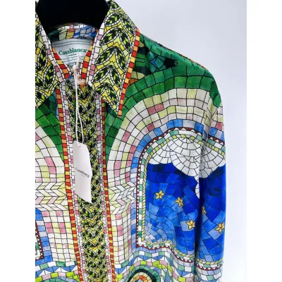 Рубашка Casablanca Mosaic Colorful Windows "Green" фото № 2 Рубашка Casablanca Mosaic Colorful Windows "Green" фото № 2