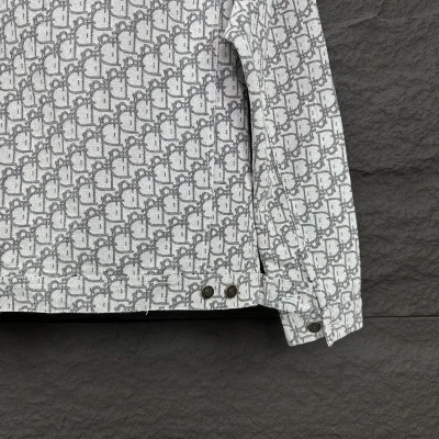 Рубашка Christian Dior Mirrored Print Of Logos "Gray" фото № 5