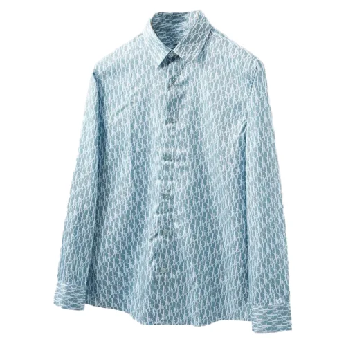 Рубашка Christian Dior Print Dior Many Logos "Blue"