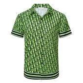 Рубашка Dior Repeating Logo And Edge Stripes "Green"