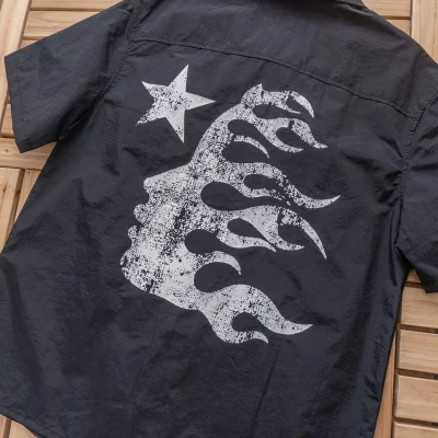 Рубашка Hellstar Face And Star Back "Black" фото № 2