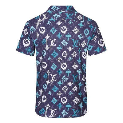 Рубашка Louis Vuitton Middle Logo Along "Blue" фото № 2 Рубашка Louis Vuitton Middle Logo Along "Blue" фото № 2