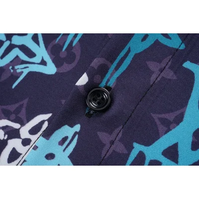 Рубашка Louis Vuitton Middle Logo Along "Blue" фото № 4 Рубашка Louis Vuitton Middle Logo Along "Blue" фото № 4