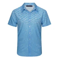 Рубашка Louis Vuitton Scattered Logo "Blue"