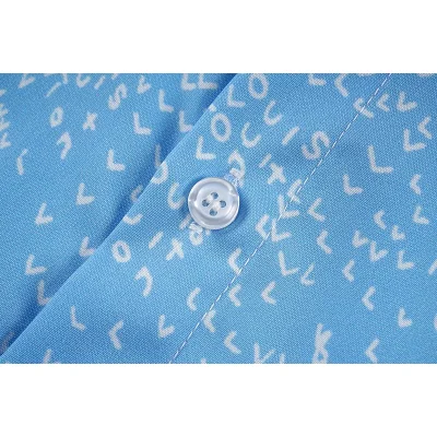 Рубашка Louis Vuitton Scattered Logo "Blue" фото № 6