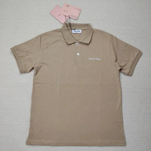 Рубашка Miu Miu Small Frontside White Logo "Brown"