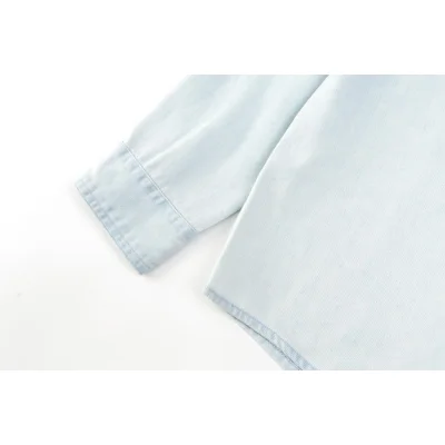 Джинсовая рубашка Miu Miu Rounded Bottom "Blue" фото № 4