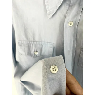 Рубашка Miu Miu Frontside Black Stripe White Logo "Gray" фото № 3