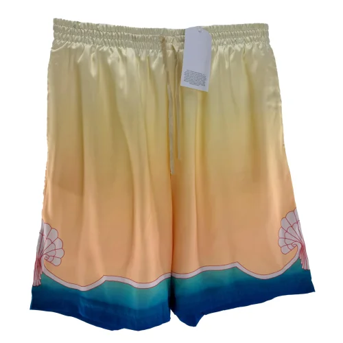 Шорты Casablanca White Shells Red Outline "Yellow"