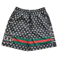 Шорты GUCCI Logos Swim Shorts "Black/Green/Red"