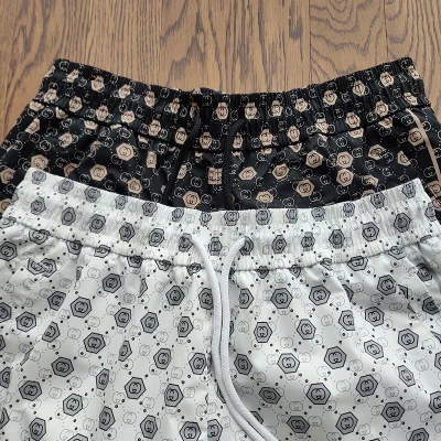 Шорты GUCCI Logos Swim Shorts "Black/Green/Red" фото № 5