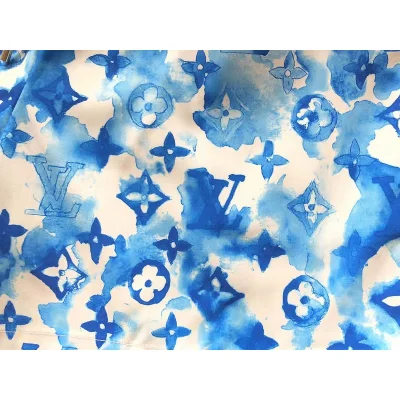 Шорты Louis Vuitton Repeating Logo Letters And Symbols Along "Blue" фото № 7