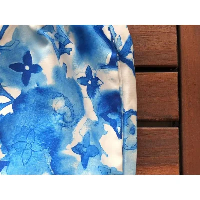 Шорты Louis Vuitton Repeating Logo Letters And Symbols Along "Blue" фото № 9