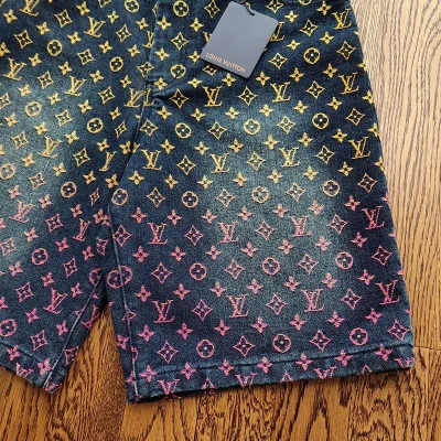 Шорты Louis Vuitton Logos Brand Denim Style "Blue/Gray" фото № 5