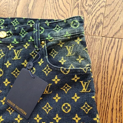 Шорты Louis Vuitton Logos Brand Denim Style "Blue/Gray" фото № 7