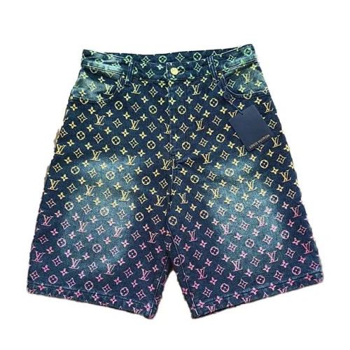 Шорты Louis Vuitton Logos Brand Denim Style "Blue/Gray"