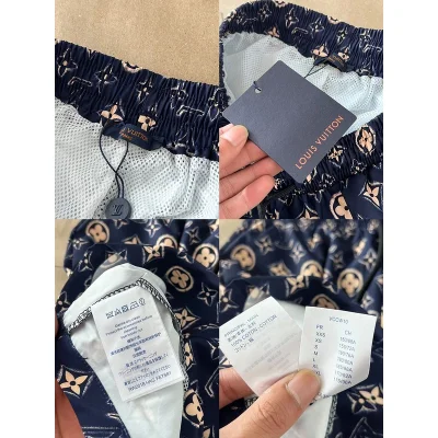 Шорты Louis Vuitton With A Lot Of Emblems "Blue" фото № 5