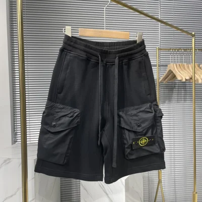 Шорты Stone Island Large Logo Pockets "Black" фото № 2