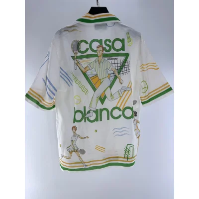 Рубашка Casablanca Tennis Man And Woman With Rocket "White" фото № 6